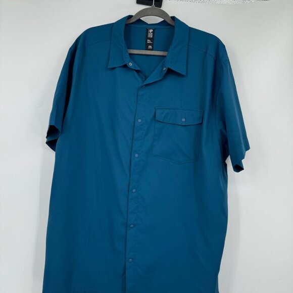 Mountain Hardwear Mens Short Sleeve Button Down Shirt Size XX Large 2X Vented Hi - Picture 7 of 12